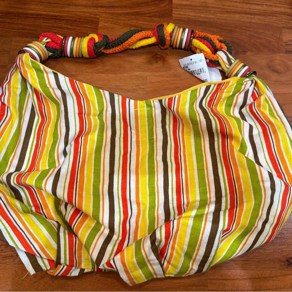 Striped Multicolor Hobo Bag